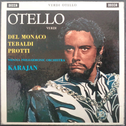 Giuseppe Verdi - Mario del Monaco, Renata Tebaldi, Aldo Protti, Wiener Philharmoniker ; Herbert von Karajan : Otello (3xLP, RP + Box)