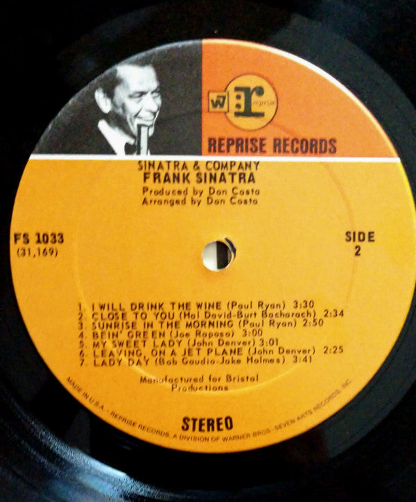 Frank Sinatra : Sinatra & Company* (LP, Album, Car)