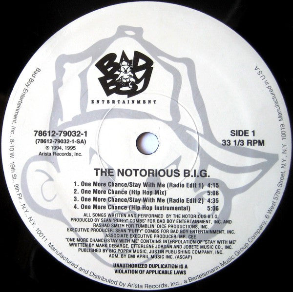 Notorious B.I.G. : One More Chance (12")