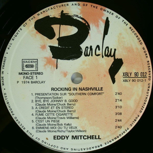 Eddy Mitchell : Rocking In Nashville (LP, Album, Gat)
