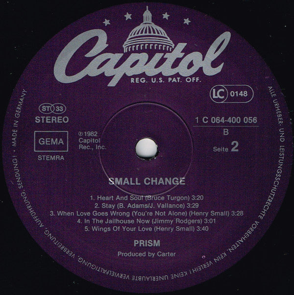 Prism (7) : Small Change (LP, Album)