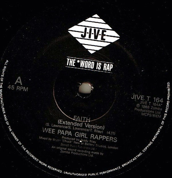 Wee Papa Girl Rappers : Faith (12", Single)