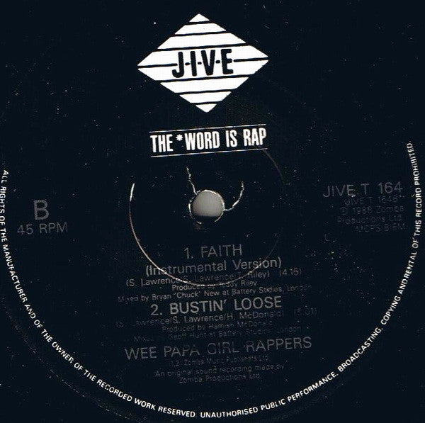 Wee Papa Girl Rappers : Faith (12", Single)
