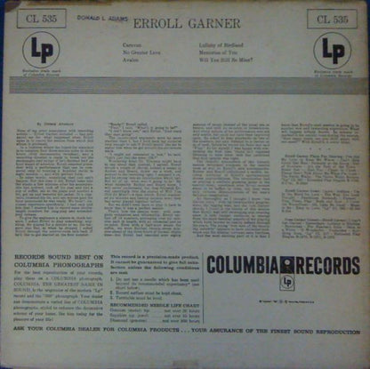 Erroll Garner : Erroll Garner (LP, Album, Mono, RE, 6-e)