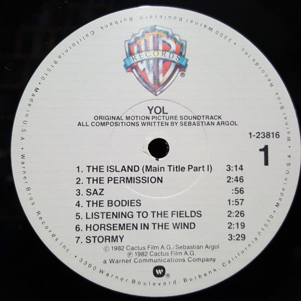 Sebastian Argol : Yol (Original Motion Picture Soundtrack) (LP, Album)