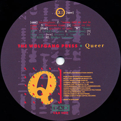 The Wolfgang Press : Queer (LP, Album + 12", Ltd)