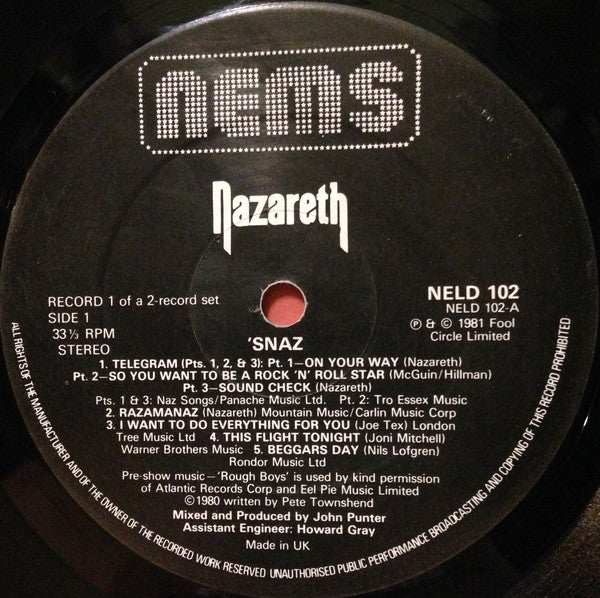 Nazareth (2) : 'Snaz (2xLP, Album)
