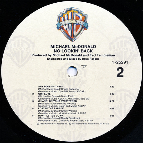 Michael McDonald : No Lookin' Back (LP, Album, All)