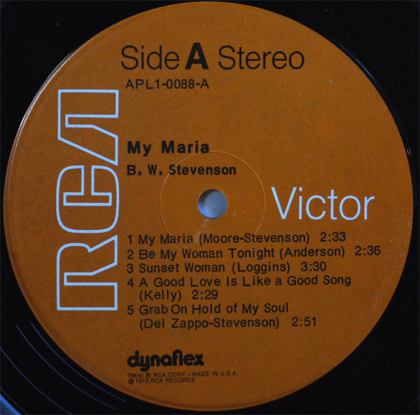 B.W. Stevenson : My Maria (LP, Album, Hol)