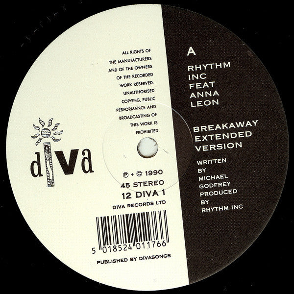 Rhythm Inc (2) Feat Anna Leon : Breakaway (12")