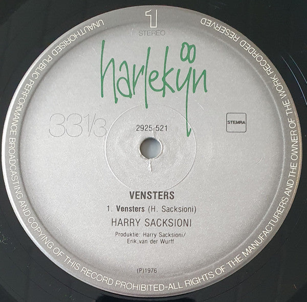 Harry Sacksioni : Vensters (LP, Album)