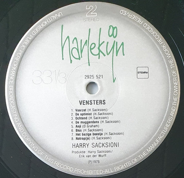 Harry Sacksioni : Vensters (LP, Album)