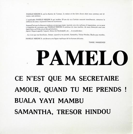 Pamelo Mounk'a : Samantha (LP, Album, Gat)