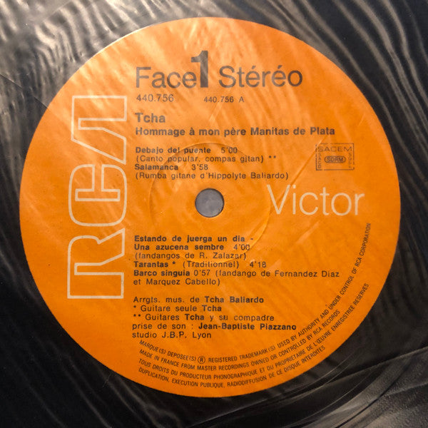 Tcha Baliardo : Flamenco Gitan No 1 - Hommage à Mon Père Manitas de Plata (LP, Album)