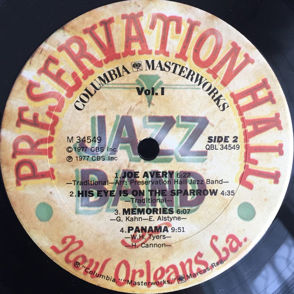 Preservation Hall Jazz Band : New Orleans, Vol. 1 (LP, Album, Quad, Ter)