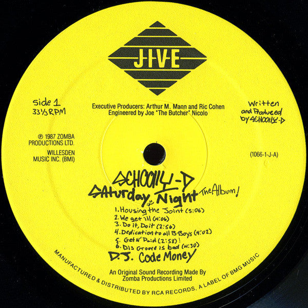 Schoolly D : Saturday Night! • The Album (LP, Album, RE)