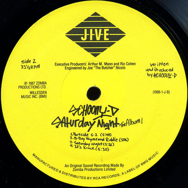 Schoolly D : Saturday Night! • The Album (LP, Album, RE)