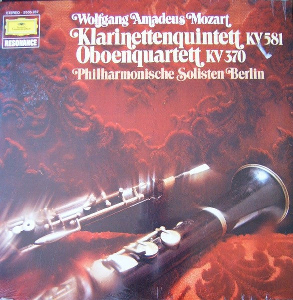 Wolfgang Amadeus Mozart, Philharmonische Solisten Berlin : Klarinettenquintett KV 581 / Oboenquartett KV 370 (LP, RE)