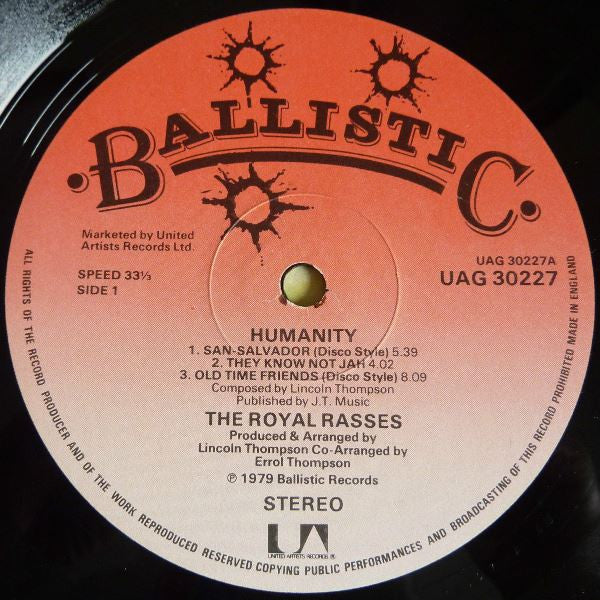 The Royal Rasses : Humanity (LP, Album, Sma)