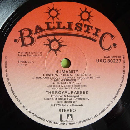 The Royal Rasses : Humanity (LP, Album, Sma)