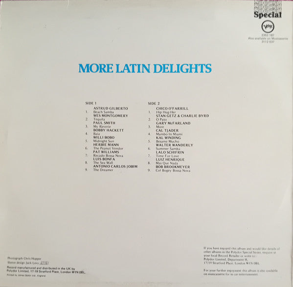 Various : More Latin Delights (LP, Comp)