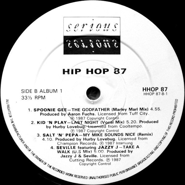 Various : Hip Hop 87 (2xLP, Comp, P/Mixed)