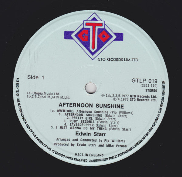 Edwin Starr : Afternoon Sunshine (LP, Album)