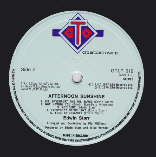 Edwin Starr : Afternoon Sunshine (LP, Album)