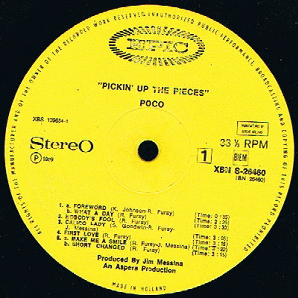 Poco (3) : Pickin' Up The Pieces (LP, Album)