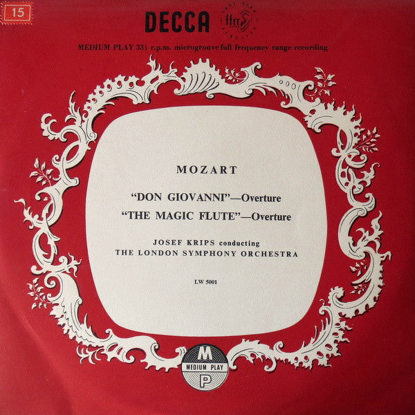 Wolfgang Amadeus Mozart - Josef Krips Conducting London Symphony Orchestra : Don Giovanni / The Magic Flute (10", Med)