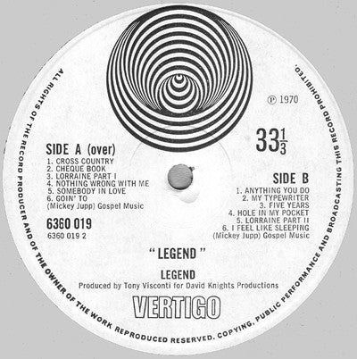 Legend (6) : Legend (LP, Album)