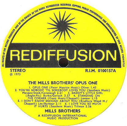 The Mills Brothers : Opus One (LP, Album, RE)