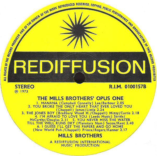 The Mills Brothers : Opus One (LP, Album, RE)