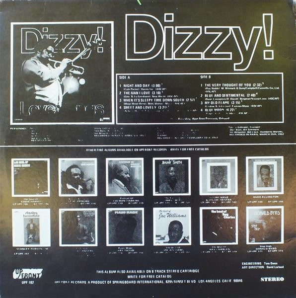 Dizzy Gillespie : Dizzy! Love Songs (LP, Comp)