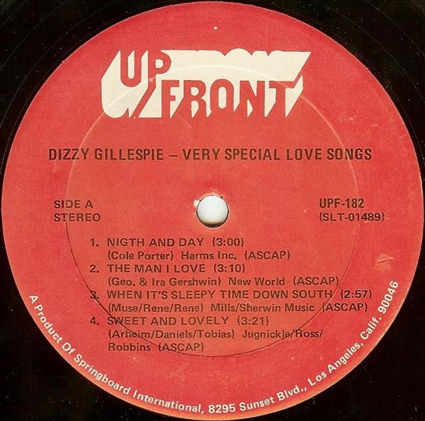 Dizzy Gillespie : Dizzy! Love Songs (LP, Comp)