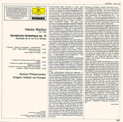 Hector Berlioz · Berliner Philharmoniker · Herbert von Karajan : Symphonie Fantastique (LP, Album, RE)