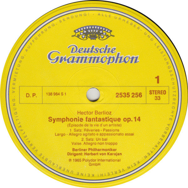 Hector Berlioz · Berliner Philharmoniker · Herbert von Karajan : Symphonie Fantastique (LP, Album, RE)