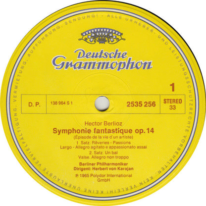 Hector Berlioz · Berliner Philharmoniker · Herbert von Karajan : Symphonie Fantastique (LP, Album, RE)