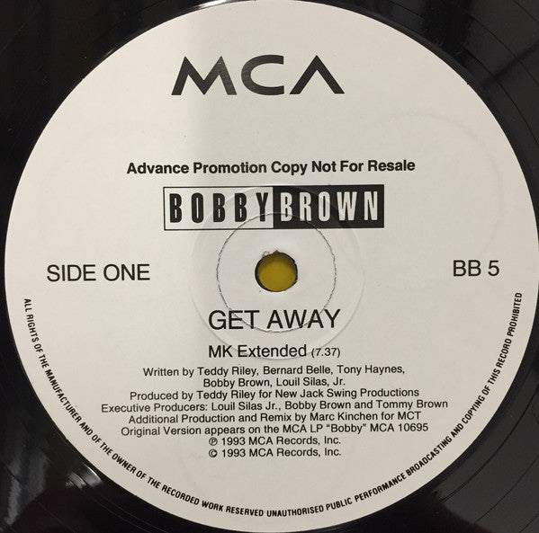 Bobby Brown : Get Away (12", W/Lbl)
