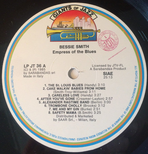 Bessie Smith : Empress Of The Blues (LP, Comp)