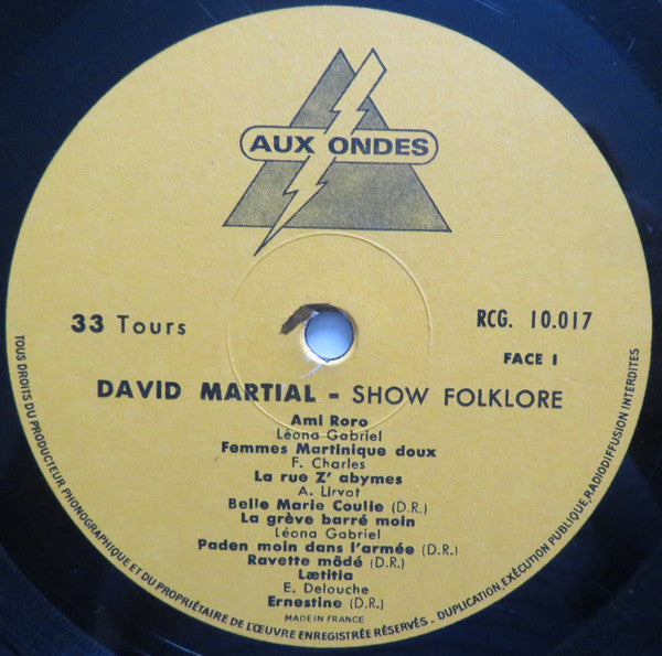 David Martial : Show Folklore (LP, Album)