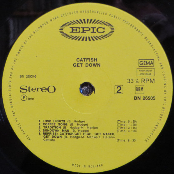 Catfish (6) : Get Down (LP, Album)