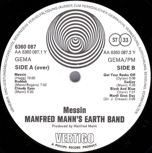 Manfred Mann's Earth Band : Messin' (LP, Album, Gat)