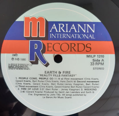 Earth And Fire : Reality Fills Fantasy (LP, Album, RE)