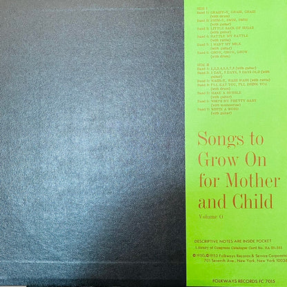 Woody Guthrie : Songs To Grow On For Mother And Child (Volume 0) (10")