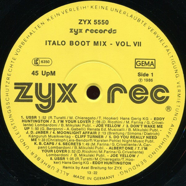 Various : Italo Boot Mix Vol. 7 (12", Maxi, Mixed)