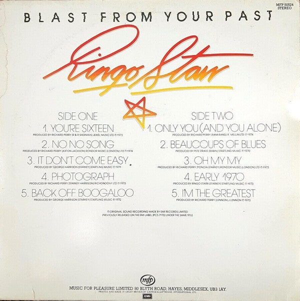 Ringo Starr : Blast From Your Past (LP, Comp, RE)