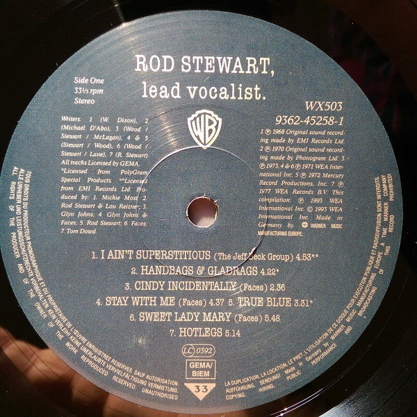 Rod Stewart : Lead Vocalist (LP, Comp)