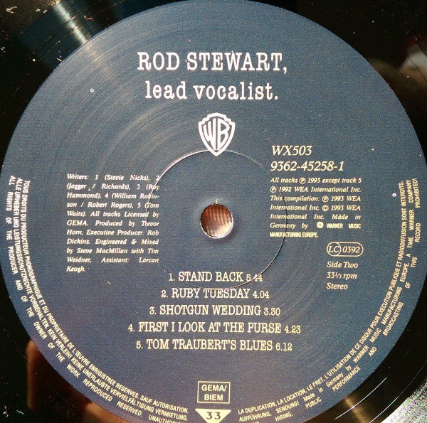 Rod Stewart : Lead Vocalist (LP, Comp)