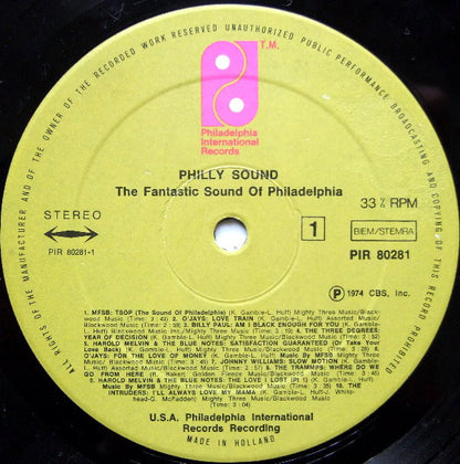 Various : Phillysound (The Fantastic Sound Of Philadelphia) (LP, Comp)